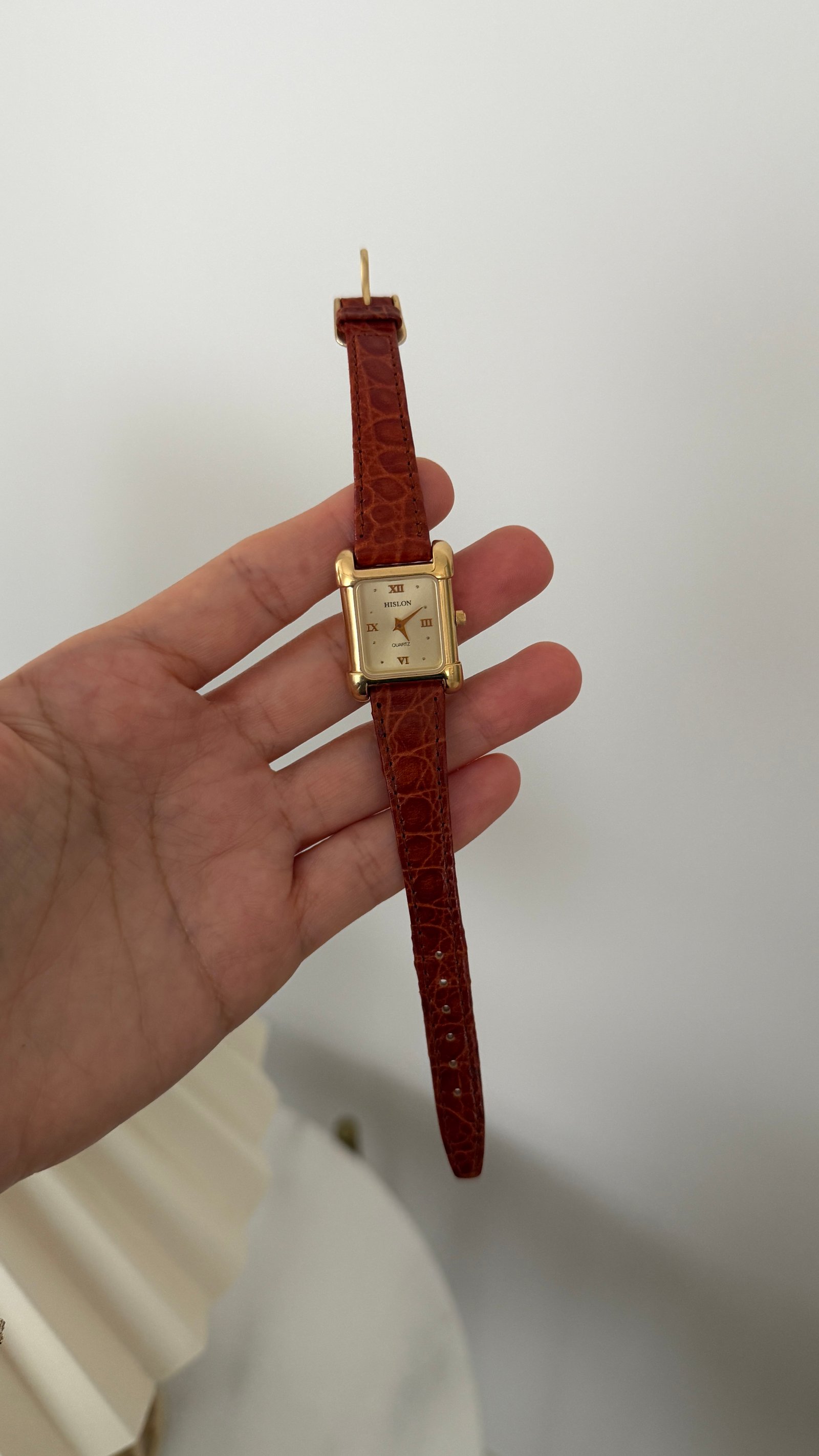 HISLON 18K Altın Kaplama Vintage Kol Saati